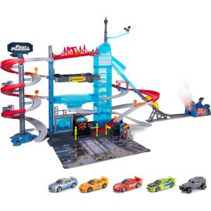 Dickie Toys Fast & Furious Garage Mayhem - гараж с влак и 5 коли - Dickie Toys