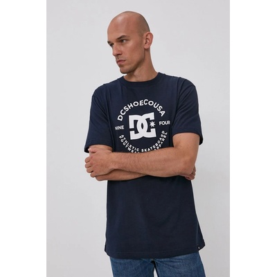 DC Памучна тениска Dc в тъмносиньо с принт (ADYZT04990)