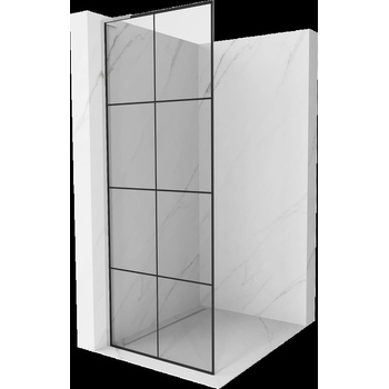 Mexen Kioto L стена за душ Walk-in 80 x 200 см, черен модел, хром - 800-080-103-01-77 (800-080-103-01-77)