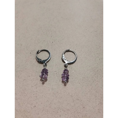 Melvys 129. náušnice ametyst 0000299