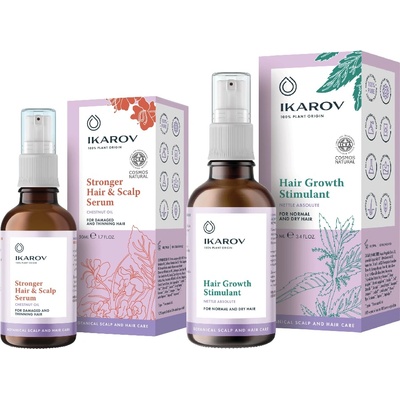 Ikarov Комплект - Стимулант за коса и Заздравяващ серум, 100 + 50 ml