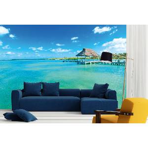 DIMEX ART Самозалепваща се флизелинова фототапета тропическо море 375 x 250 см