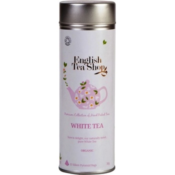 English Tea Shop Čistý bílý čaj plech. pyramidky 15 ks