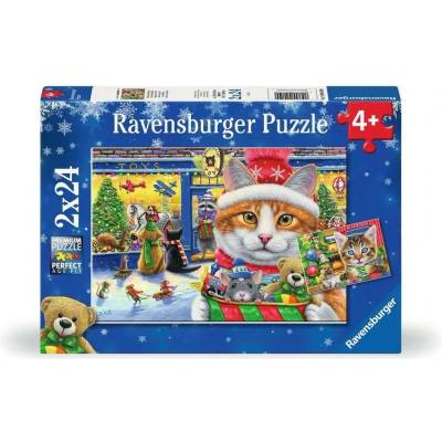 Ravensburger - Puzzle 2x24 Christmas Kitties - 40 - 99 piese