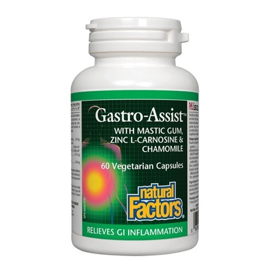 Natural Factors Gastro Assist/ Мастикс, Цинков Л-карнозин и Лайка x 60 капсули (1756 NF)