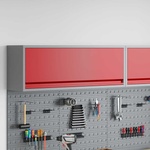 vidaXL Шкаф за инструменти Червен и сив 100 x 25 x 35 см Стомана (4103480)