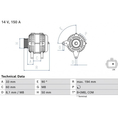 Alternátor BOSCH 0 986 084 690