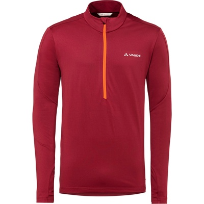 VAUDE Livigno Halfzip II mikina dark indian red