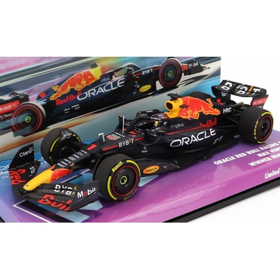 Minichamps Red bull F1 Rb18 Team Oracle Red Bull Racing N 1 World Champion Winner Miami Gp 2022 Max Verstappen Matná Modrá Žlutá Červená 1:43