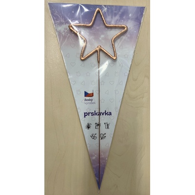 Drutep Prskavka hvězda Rose gold zlato růžová velká 29 cm
