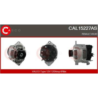 CASCO Alternátor 12V 150A s kolem AFP OE VALEO