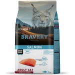 Bravery salmon cat adult sterilised, натурална, хипоалергенна храна, БЕЗ ЗЪРНО за пораснали кастрирани котки от всички породи над 1 година, със сьомга, подходяща и за котки с наднормено тегло, Испания - 7 кг