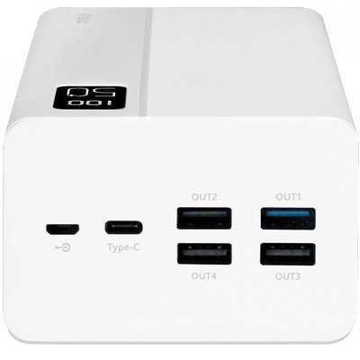 Ttec Външна батерия ttec ReCharger Mega LCD 50.000 mAh PD 20W Powerbank - Бяла (8694470828985)