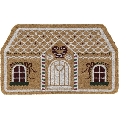 Chic Antique Rohožka Christmas House, hnědá barva, plast