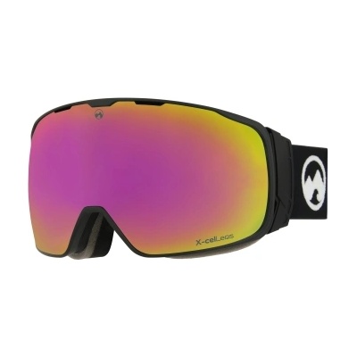 MowMow Маска за ски и сноуборд MowMow Icon M/L с черна рамка и розово/червена X-celLens плака (MMG-TM93)