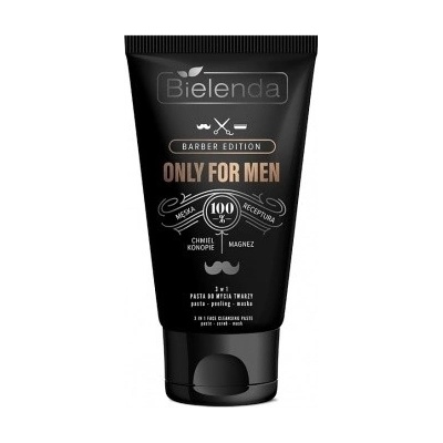Bielenda Only For Men Barber Edition 3v1 pleťová pasta na čistenie tváre 150 g