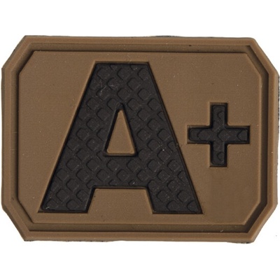 Mil-Tec Nášivka Miltec 3D Patch krvná skupina coyote A+