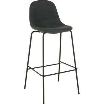 Kondela Mariola 2 New látka tmavě šedá + kov černý lak