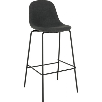 Kondela Mariola 2 New látka tmavě šedá + kov černý lak