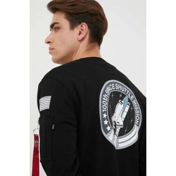 Alpha Industries Суичър Alpha Industries Space Shuttle Sweater в черно с принт 178307.03 (178307.03)