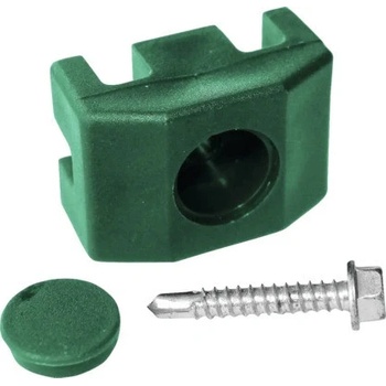 Príchytka PVC na stĺpik 60 x 40 zelená vr skrutky