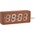 Karlsson Solid Wood Engraved часовник и будилник, тъмно дърво (KA6024DW)