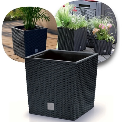Prosperplast Kvetináč 40 x 40 x 40,8 40 cm plast antracit