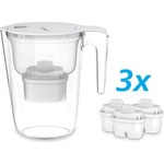 Philips Кана за вода Philips AWP2933WHT/58 в комплект с 3бр. филтри Micro X-Clean, 2.6 литра, с таймер, бяла (1106007) Филтрираща кана