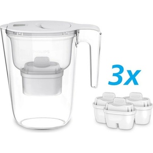 Philips Кана за вода Philips AWP2933WHT/58 в комплект с 3бр. филтри Micro X-Clean, 2.6 литра, с таймер, бяла (1106007) Филтрираща кана