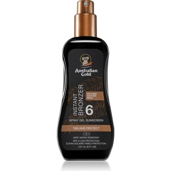 Australian Gold Spray Gel Sunscreen With Instant Bronzer слънцезащитен спрей с бронзър SPF 6 237ml