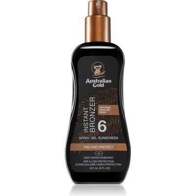 Australian Gold Spray Gel Sunscreen With Instant Bronzer слънцезащитен спрей с бронзър SPF 6 237ml