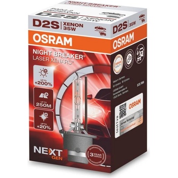 OSRAM Ксенонова лампа Osram D2S XENARC NIGHT BREAKER LASER +200% 1бр (1659)