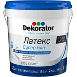 DEKORATOR ЛАТЕКС dekorator СУПЕР БЯЛ 15л (2110116,20815)