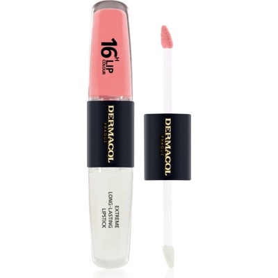 Dermacol 16H Lip Colour dlhotrvajúci rúž a lesk na pery 01 Bella Aura 2 x 4 ml