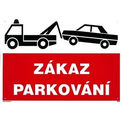 Zákaz parkování - odtah 297x210mm - plastová tabulka
