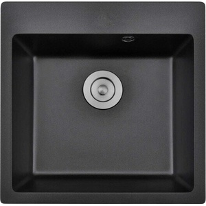 Inter Ceramic Гранитна мивка ICGS 5050 Black - за вграждане (ICGS 5050 BLACK) Мивка за вграждане