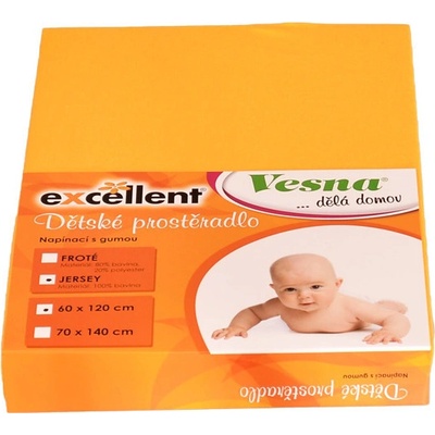 Vesna Prostěradlo jersey žluté 60x120