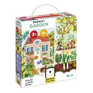 BANANA PANDA Пъзел с картини и плакат - градина, 40 бр