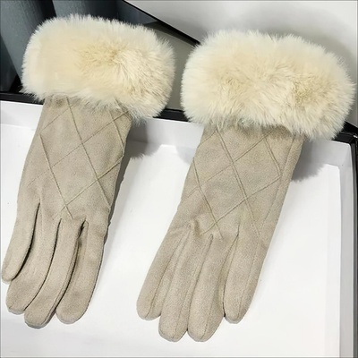 HARAHU Дамски ръкавици jt - 38941 - Бежова kp38941 (jt-38941)