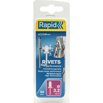 Nýty hliníkové Rapid High Performance 3,2×8 mm 50 ks