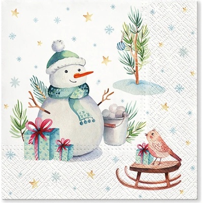 PAW Ubrousky TaT Lovely Snowmann 33x33cm