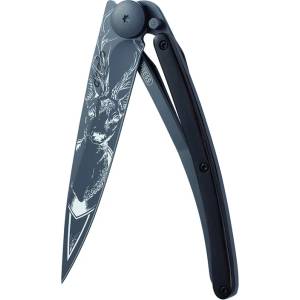 DEEJO 1gb123 tattoo black / Ултралеко джобно ножче с дръжка от абаносово дърво (1gb123)