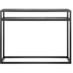 Spinder Design Черна конзолна маса с дъбова дървена плоскост 30x120 cm Daniël - Spinder Design (ST396-22-22)