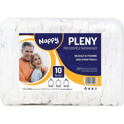 Nappy pleny pants natahovací M 10 ks bílé