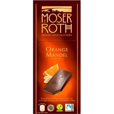 Moser Roth hořká čokoládapomeranč mandle 125 g