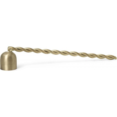Zhášedlo svíček TWIST 15 cm, mosaz, ferm LIVING - Ferm Living Mosazný zhášeč svíček Brass, zlatá barva, kov