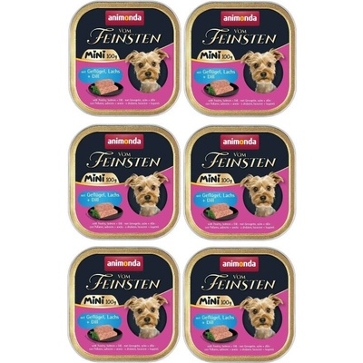 Animonda Vom Feinsten Adult Mini hydina losos a kôpor 6 x 100 g