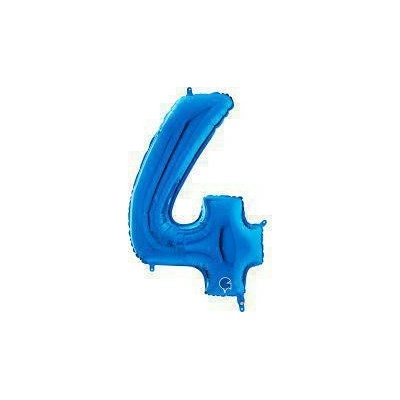 Grabo Fóliový balónek modrá 66 cm číslice 4
