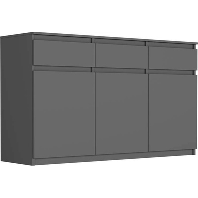 Framire Komoda s policemi a zásuvkami antracit 40 x 120 cm S3