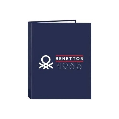 Benetton Папка с пръстени Benetton Varsity Морско син A4 26.5 x 33 x 4 cm